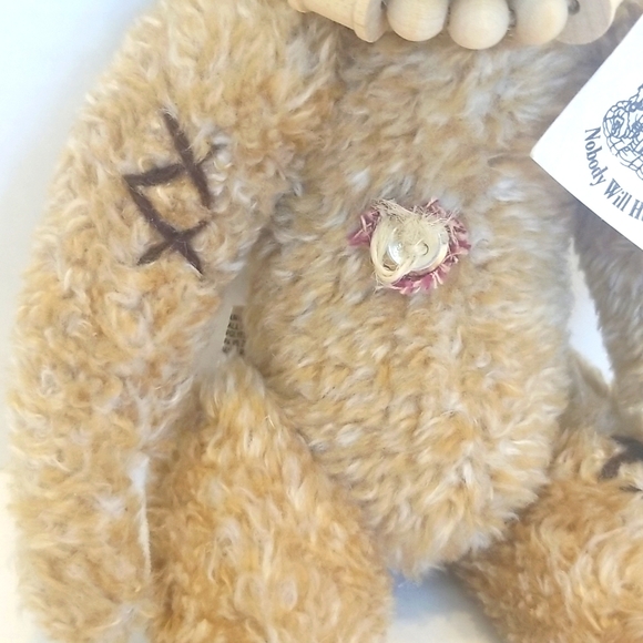 NEW Teddy Bear Plush Doll by UNIPAK with Wooden Necklace - Picture 4 of 11